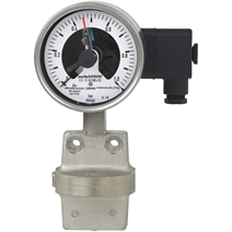 Differential pressure gauge with switch contacts
