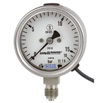 Bourdon tube pressure gauge with output signal